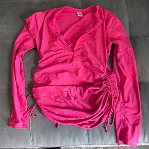 Pink long sleeve top perfect for sun protection and water